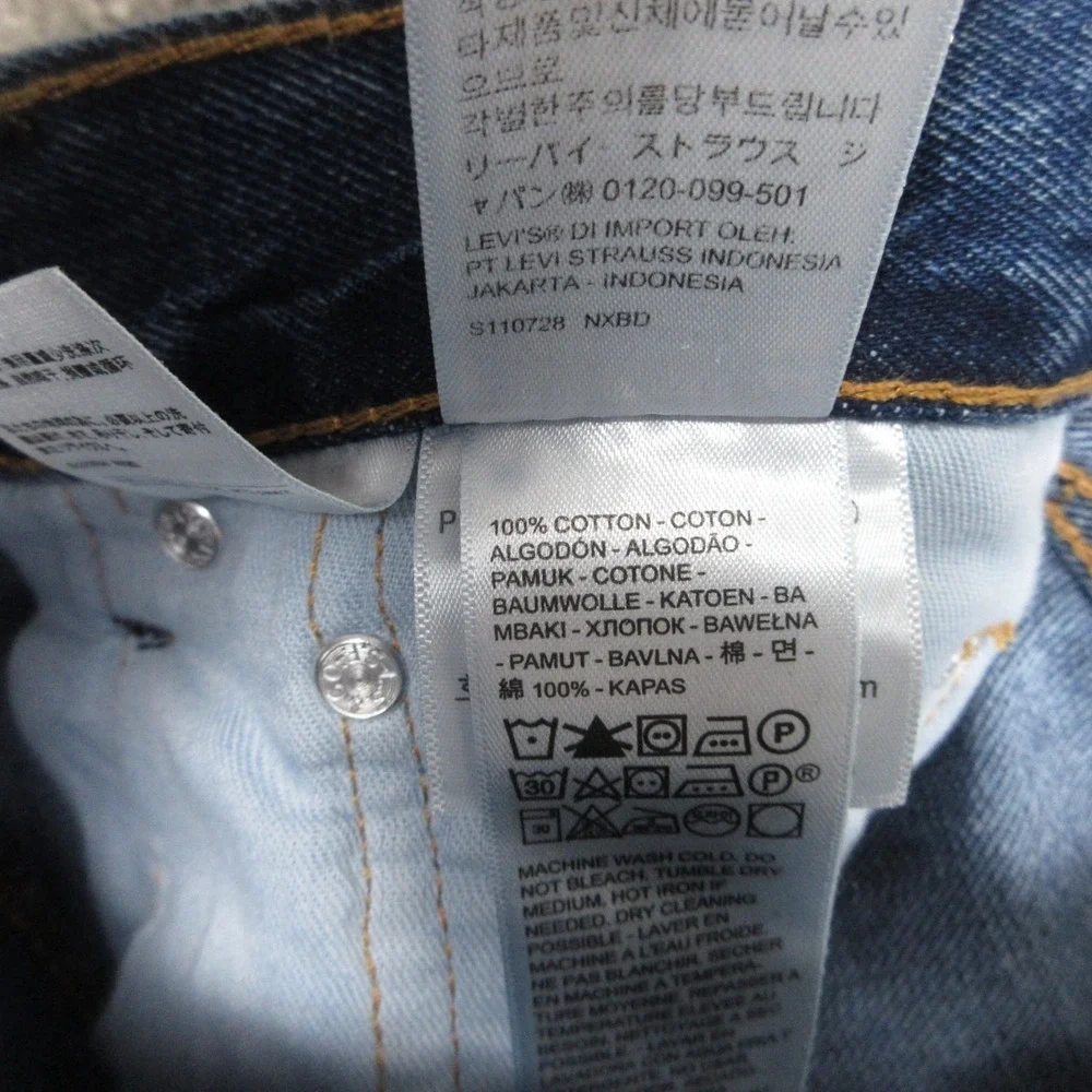 Levis Jeans Mens 29x30 Blue 505 Regular Straight Stone Wash Zip Fly Denim Pants